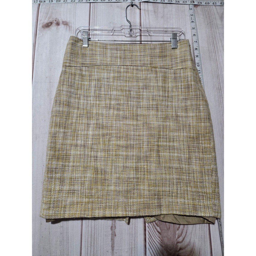 The Limited Collection Womens Tweed‎ Skirt Size 6 Tan Yellow Neutral Sheath